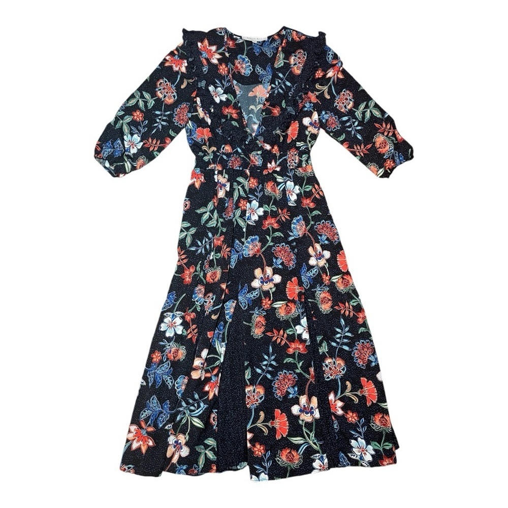 HUNTER BELL Florence Dress in Black Multicolor Floral Maxi Dress - Picture 3 of 6